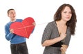 Mans heart bounded and caught Royalty Free Stock Photo