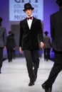 Mans wear suits from Slava Zaytzev walk catwalk