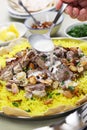 Mansaf, Jordanian national dish Royalty Free Stock Photo