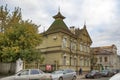 Mansion of architect Smurov on Simanovsky street. Wooden architecture of Kostroma town, historical town famous by its old