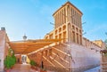 The mansion with barjeel windcatcher, Al Fahidi, Dubai, UAE Royalty Free Stock Photo