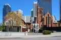 mansion and cathedral - perth - western australia Royalty Free Stock Photo