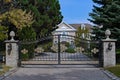 Mansion with gilded gate