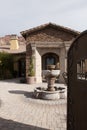 Mansion home outdoor fountain plaza