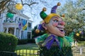 Mansion in New Orleans Decorated for Mardi Gras Royalty Free Stock Photo