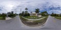 Mansions under construction Miami Beach FL shot with 360 camera Royalty Free Stock Photo