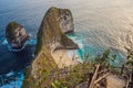 Manta Bay or Kelingking Beach on Nusa Penida Island, Bali, Indonesia Royalty Free Stock Photo