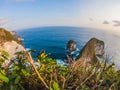 Manta Bay or Kelingking Beach on Nusa Penida Island, Bali, Indonesia Royalty Free Stock Photo