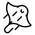 Manta fish icon, outline style