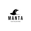 manta fish vintage logo minimalist Illustration