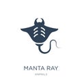 manta ray icon in trendy design style. manta ray icon isolated on white background. manta ray vector icon simple and modern flat Royalty Free Stock Photo