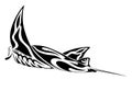 Manta Ray, tribal tattoo Royalty Free Stock Photo