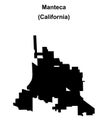 Manteca outline map Royalty Free Stock Photo