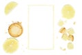 Mantecado, polvoron on a white isolated background. Lemon cookies, lemon Royalty Free Stock Photo