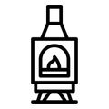 Mantel furnace icon outline vector. Gas burning Royalty Free Stock Photo