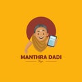 Manthra dadi vector mascot logo