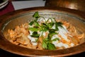 Manti is an extraordinary dish from Turkey: tiny lamb-stuffed dumplings topped with three sauces