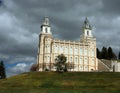 Manti Utah Mormon LDS Temple early spring Royalty Free Stock Photo