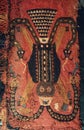 Mantles, textile Paracas Nazca Peru, culture with great weavers from the year 700 BC -200 AD with mythological figures embroidered