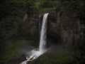 Manto de la novia Bridal Veil waterfall at Pastaza river on cascades route near Banos de agua santa Tungurahua Ecuador Royalty Free Stock Photo