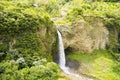 Manto de la Novia waterfall in the Andean mountains