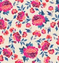 Manton Shawl, Spanish Floral Print - seamless background Royalty Free Stock Photo