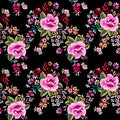 Manton Shawl, Spanish Floral Print - seamless background Royalty Free Stock Photo