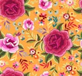 Manton Shawl, Spanish Floral Print - seamless background Royalty Free Stock Photo