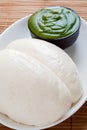 Mantou Chinese steamed bun with Thai pandan custard