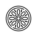 Mantou icon vector isolated on white background, Mantou sign