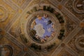 fresco on the ceiling in the room called La Camera degli Sposi at the Palazzo Ducale Royalty Free Stock Photo