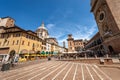 Piazza delle Erbe with the Medieval Palazzo della Ragione - Mantua Italy Royalty Free Stock Photo