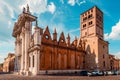 Piazza Sordello Saint Peter cathedral - italian travel destinations - Mantua italy