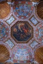 Mantua, Italy, September 23, 2021: Chamber of the eagles inside