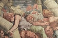 Details of the frescoes in the Sala dei Giganti in Palazzo Te in Mantua