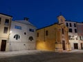 Piazza Canossa at night, in Mantua, Italy.