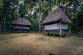 Manu National Park, Peru - August 07, 2017: Jungle lodges of Cocha Otorongo in the Amazon rainforest of Manu National Park, Peru Royalty Free Stock Photo