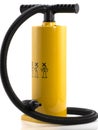Manual air pump for inflating airbeds, beach balls