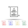 Manual, airport multi color style icon. Simple thin line, outline vector of Airport icons for ui and ux, website or mobile Royalty Free Stock Photo