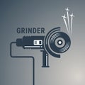 Manual angle grinder vector image