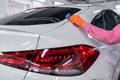 manual application of ceramic protection on the car body