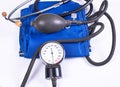 Manual blood pressure monitor. medical equipment. Royalty Free Stock Photo