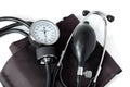 Manual blood pressure monitor medical tool isolated Royalty Free Stock Photo