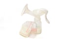 Manual breast pump and bags of breastmilk Royalty Free Stock Photo