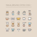 Manual Brewing Coffee Icons 1