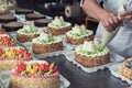 Manual cakes production