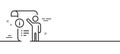 Manual doc line icon. Technical instruction sign. Minimal line pattern banner. Vector