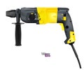 Manual Electric realistic Rotary Hammer isolated on white background. Construction tool detailed icon. Yellow black corded