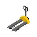 Manual forklift pallet stacker icon Royalty Free Stock Photo
