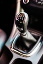 Manual gearbox in the car Royalty Free Stock Photo